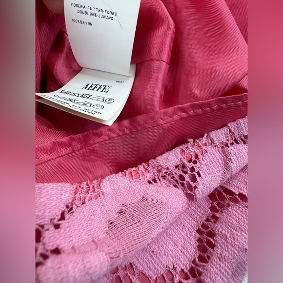 Moschino Y2K Cheap & Chic Barbie Pink Crochet Lace Lined Shift Dress Size 4 - Picture 10 of 12